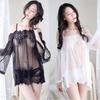 Off-Shoulder Lace Lingerie Camisole: Bare Shoulder, Sheer Nightgown Set
