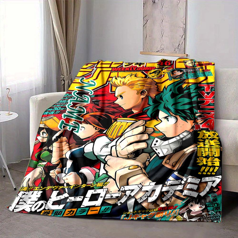 Custom 1pc Hero Academy Anime Manga Blanket, Soft And Comfortable Blanket, Casual Warm, Camping Travel Blanket, Birthday Gift Q912115