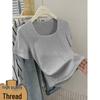 2026 Women’s Short Sleeve Square Neck Fashionable Durable T-shirt