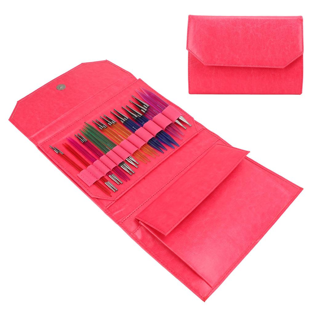 12 Pairs Knitting Kit 12 Different Sizes Comfortable Grip Glossy Polished Appearance Acrylic Material Crochet Supplies