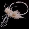 Franse Exquise Bruidshoofdbanden Veer Parels Bruidshoofddeksel Bloem Luxe Bruiloft Hoofddeksels Bruidsaccessoires