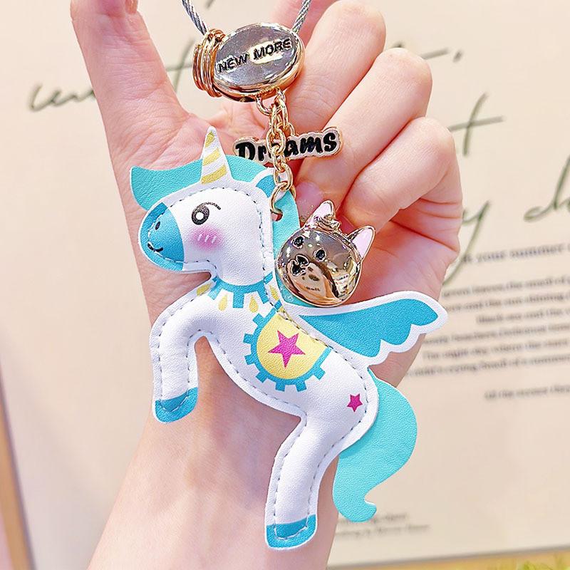 Unicorn Keychain Leather Handmade Gift For Women Creative Bag Accessory