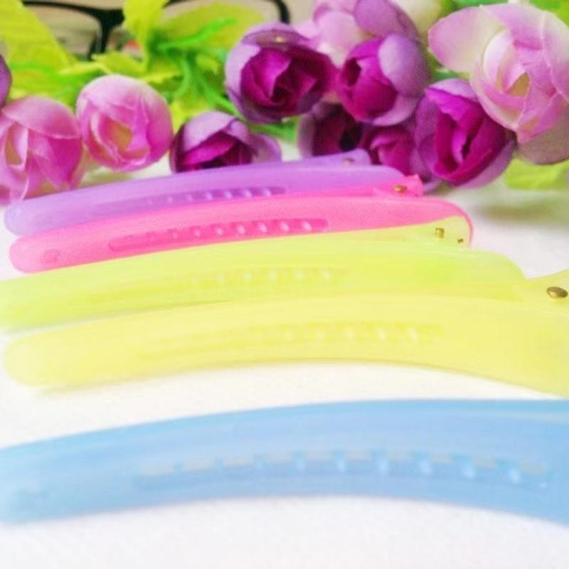 10PCS Professional Hairdressing Salon Hairpins Black Plastic Single Prong DIY Alligator Hair Clip