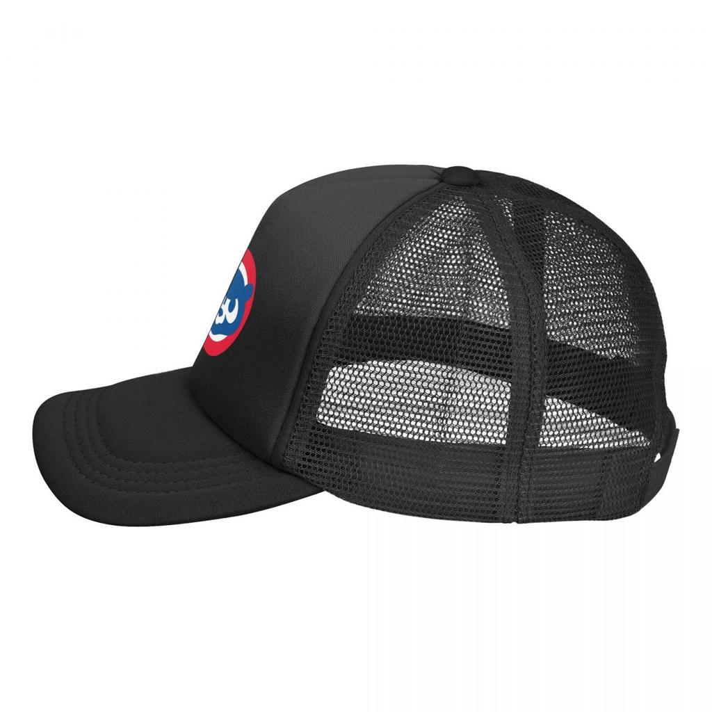 Chicago Baseball-Cub Stretchy Trucker Hat Mesh Baseball Cap Adjustable Snapback Closure Hat for Unisex Women Comfortable Breathable