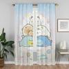 Set Of 2 Sumikkos Gurashis Curtains Living Room Curtain Tulle Bedroom Home Interior Shades Halloween Decoration For Area Made Polyester