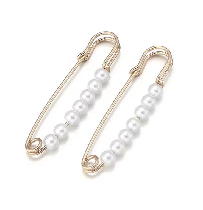 

2pcs Matel Crystal Brooches Waistband Fixing Buckle Safety Pin Multifunction Brooch Pins for Women Waist Buckle Wholesale