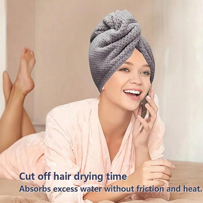 Super absorpční rychleschnoucí ručník na vlasy z korálového fleecu pro ženy