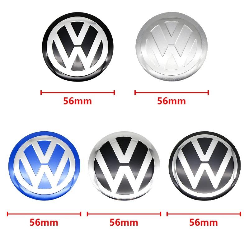 For VW 4PCS Car Wheel Center Hub Cap Logo Sticker Emblem Badge Cover For VW Volkswagen Polo Golf Passat Tiguan Jetta Touareg Magotan EM1