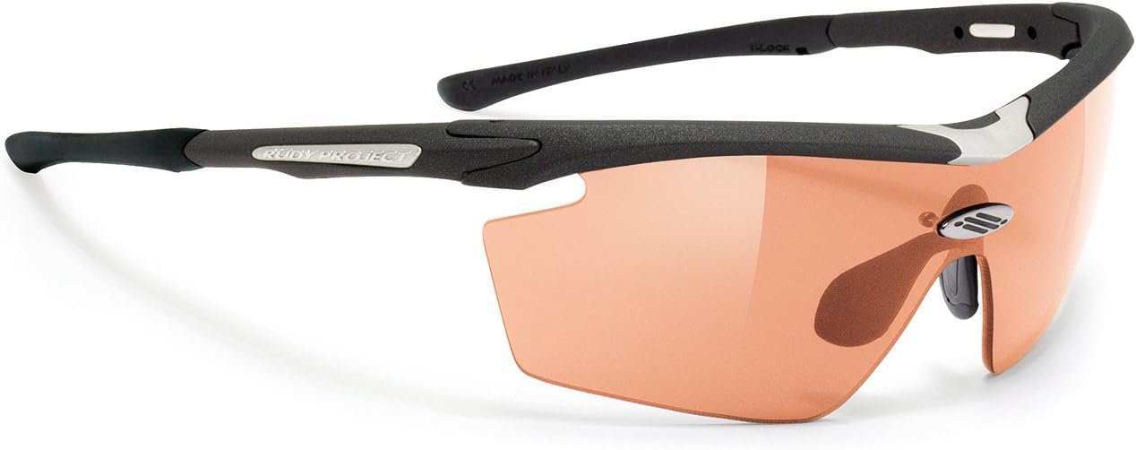 

RUDY PROJECT Спортивные солнцезащитные очки для шоссейного велосипеда с одинарным широким полем зрения Genetic Black Фотохромные красные для улицы и бега Линза, Обзор, Оправа, Линза,