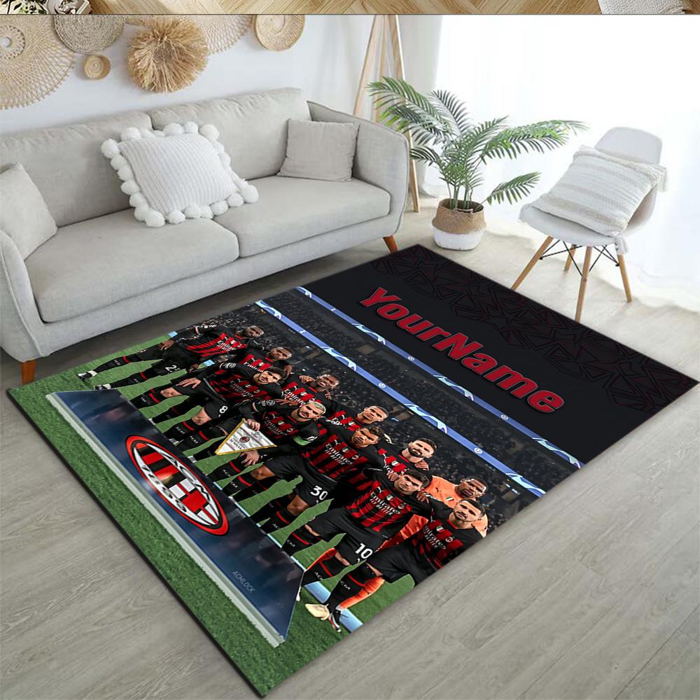 Ac Milan Customizable Name Floor Rug Office Rug Suitable for Bedrooms Balcony Foyer Kitchen Anti-slip Rug Office home decor