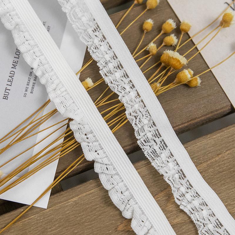 Supply 1.5Cm White Fungus With Knitted Elastic Elastic Band, Headband, Headgear, Decorative Clothing Accessories