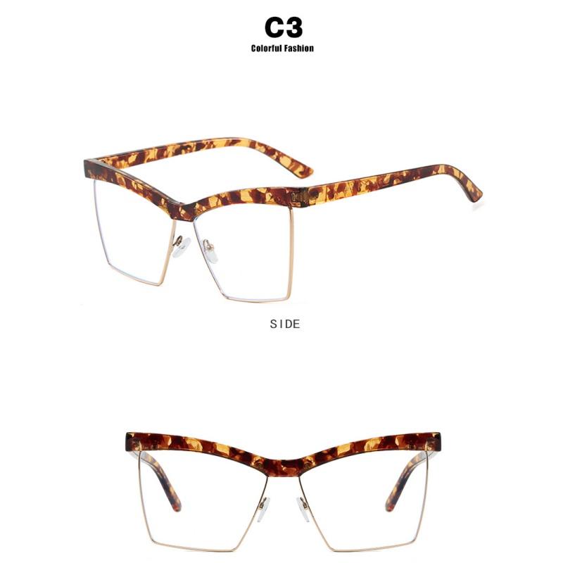 Women's glasses, cat's eye large-frame square glasses.