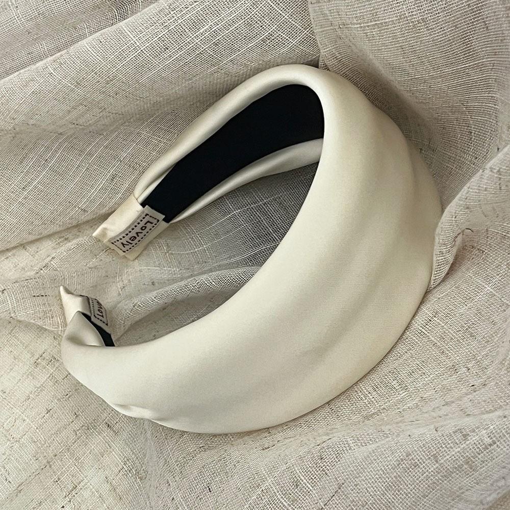 Wide-Brimmed Satin Headband Solid Color Hair Hoop Band New Silk Hair Band Girls