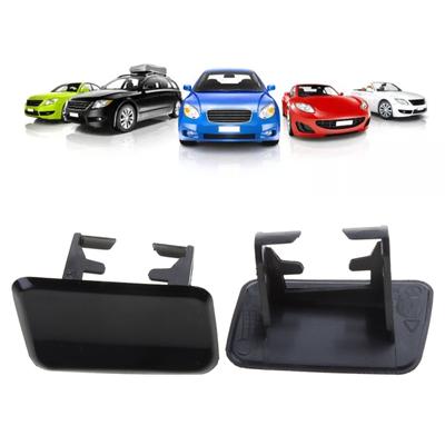 1 Pair Headlight Washer Nozzle Cover Caps Replacement for X3 E83 61673416176 61673416175 Car Repairing Accessories Black