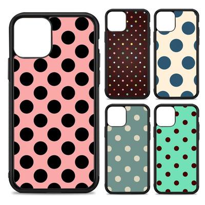 Husă Telefon Color Polka Dot Husă Silicon PC+TPU pentru iPhone 11 12 13 Pro Max 8 7 6 Plus X SE XR Fundas Dur