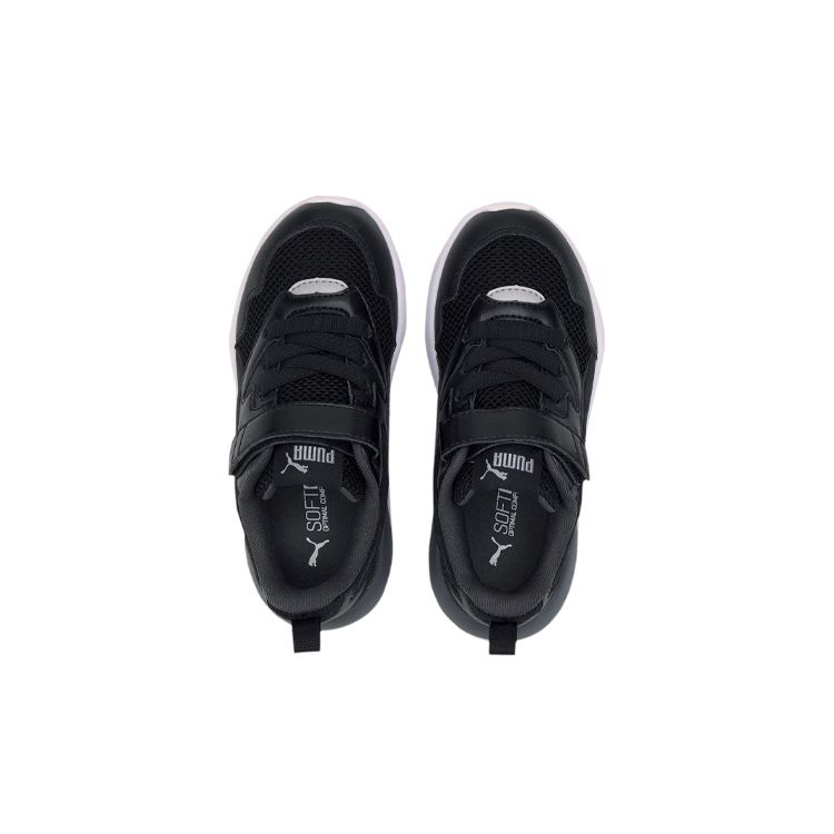 Puma Seria X cu raze X Pantofi casual pentru copii cu vârf rotund Adidași pentru copii Alb Negru 374395-01