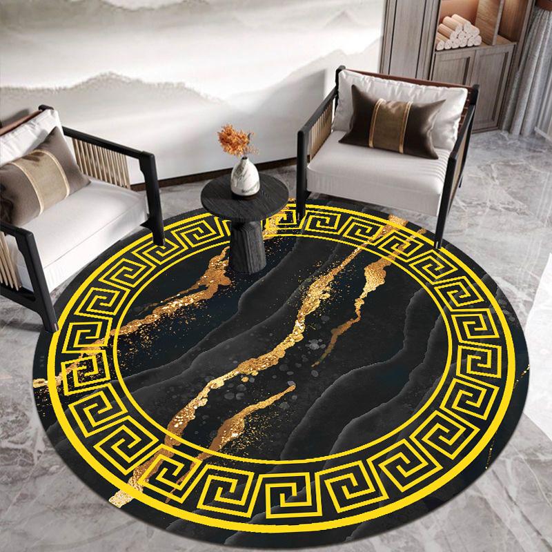 Nordic Home Luksusowe Dywany Salon Czarny Żółty Biały Geometryczny Styl Marmurowy Dekor Dywaniki Sypialnia Zmywalne Maty Podłogowe do Sypialni