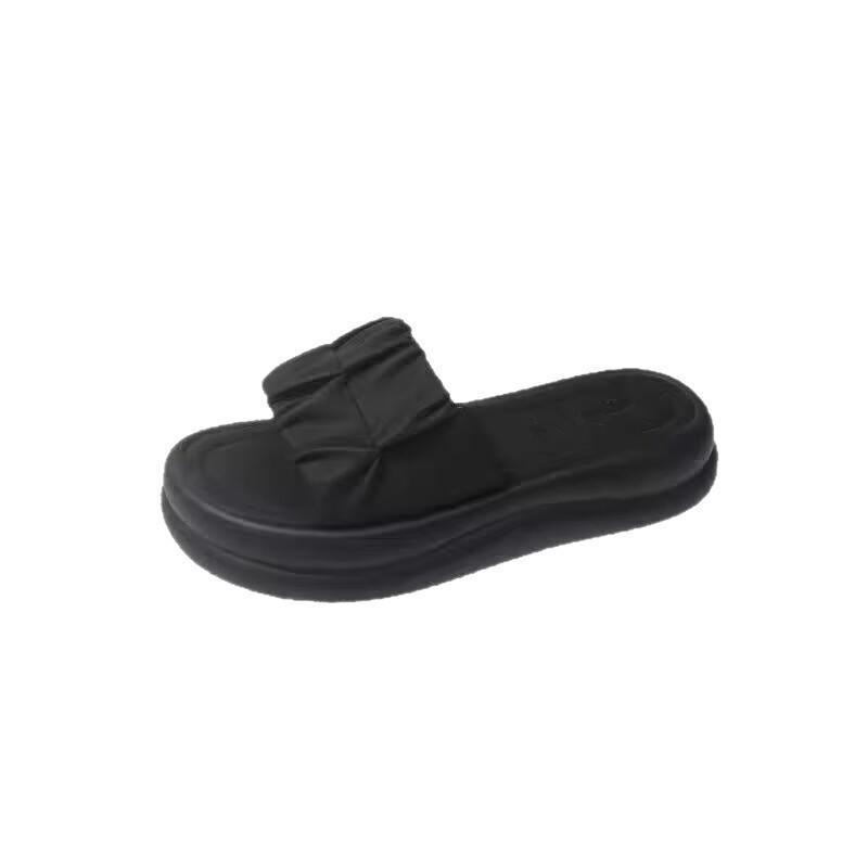 Thick-soled Premium Cool Slippers Women's Soft Bottom 2025 New Summer Wear Casual Versatile One-word Beach Slippers