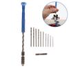 Blaues Verlängertes Halbautomatisches 0,8-3Mm Handbohrerset Handbohrer Bits Set Bohrwerkzeug Handwerkzeuge Für Heimwerkerhandwerk Machen