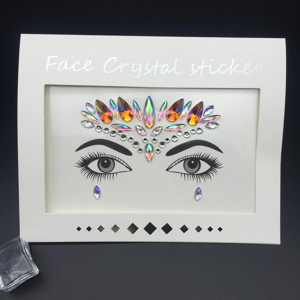 Eco-Friendly Forehead & Face Resin Stickers for Music Festival Makeup