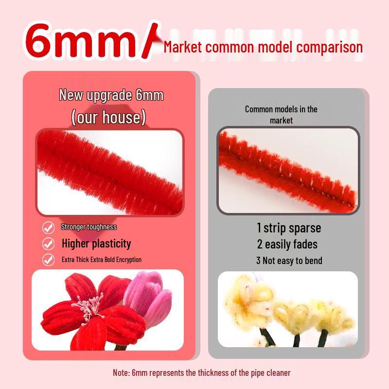 DIY Twisty Stick Bouquet Kit: Complete Chenille Stem Set for Children's Weaving