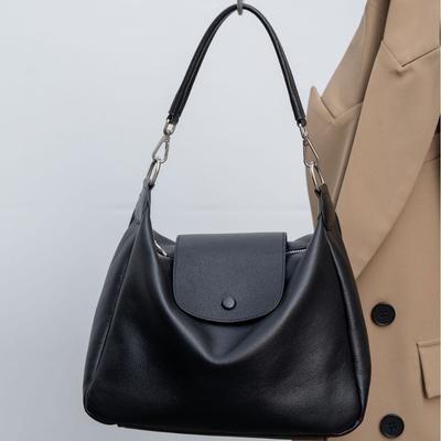 Sac pour femme en cuir de vache motif goutte naturelle, Sac à bandoulière diagonale en cuir souple simple et haut de gamme à la mode pour femme, Sac coquille en cuir souple