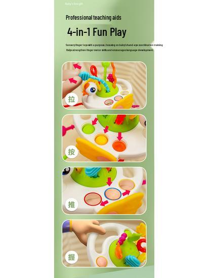 Baby Nachzieh-Fliegende Untertasse Spielzeug: Früherziehungs-Puzzle für Säuglinge 6-12 Monate