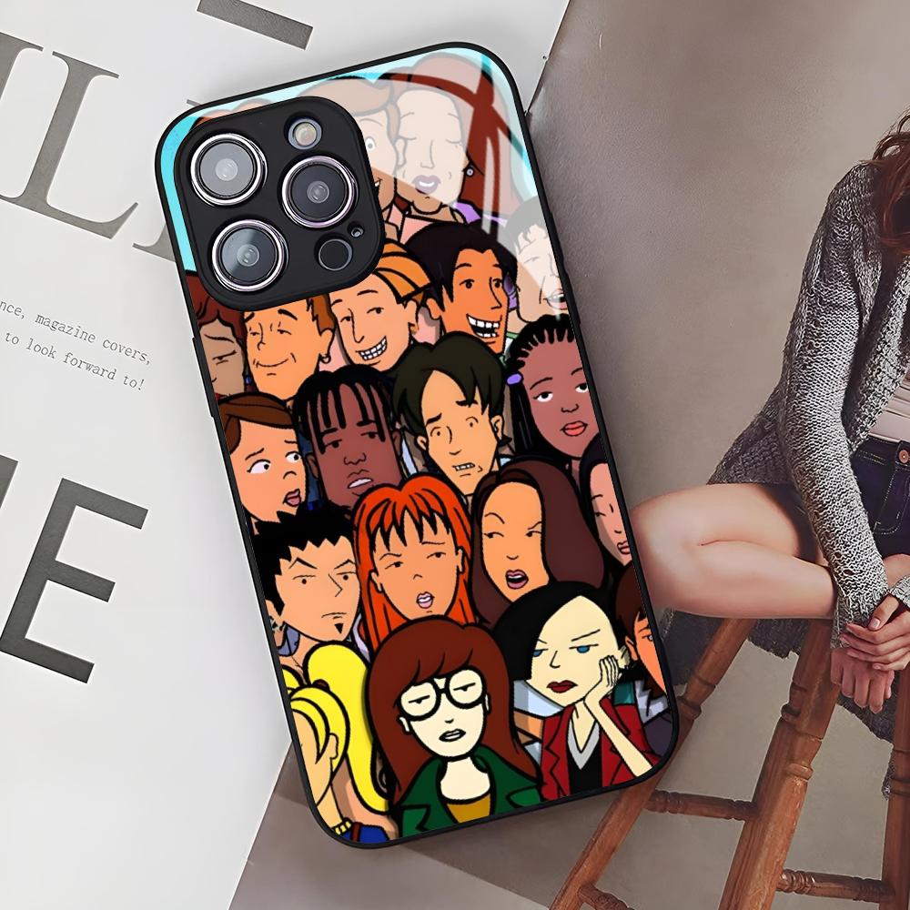 Cute Cartoon DariaS Phone Case for Iphone 17 Air 16 15 14 12 11 13 Pro Max Mini Se Puls Glass Cover