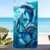 Microfiber Beach Towel Dolphins Quick-Drying 3D 150X75 Cm