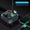 1/2/3/4Pcs Bluetooth 5.0 MP3 Audio Player Type-C PD 20W QC3.0 Fast Charger FM Transmitter Receiver Hands Free Calling Car Kit