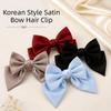 Satin Bowknot Hair Clip Spring Clip Hair Accessory Daily Wear French Hair Bow Clip  Girls