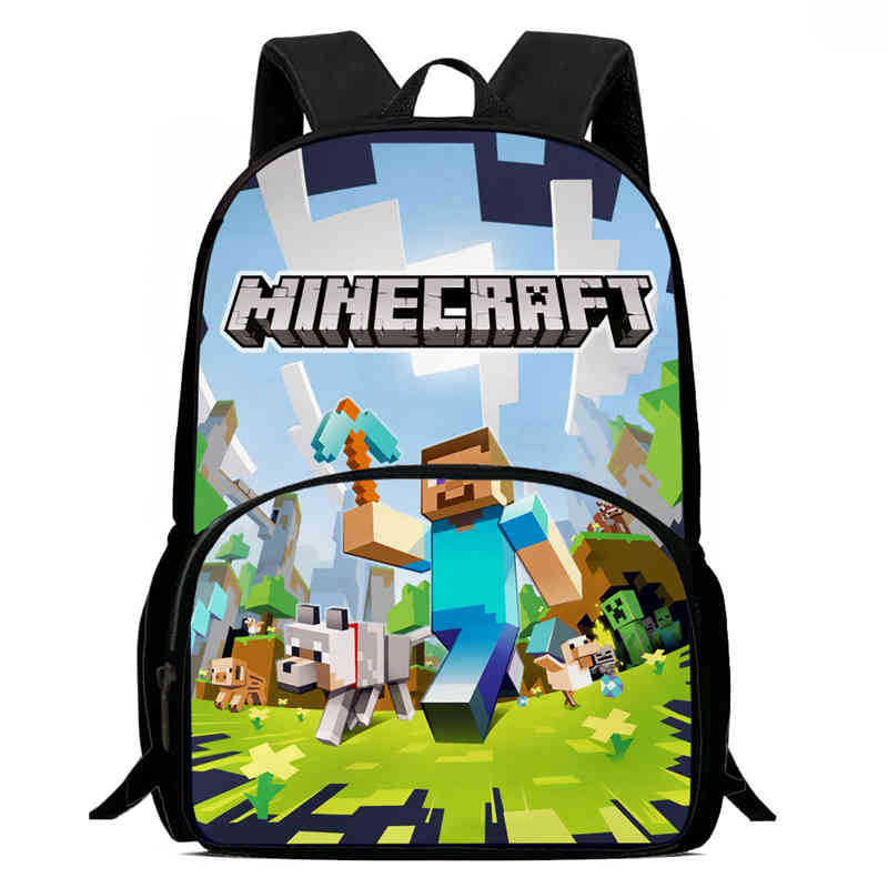 Minecraft Printed Backpack Children'S Elementary School Bag