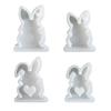 Easter Rabbit Candle Molds Heart Rabbit Silicone Mould Handmade Epoxy Resin Casting Molds DIY Chocolate Decorating Tool