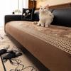Jacquard Plush Sofa Cushion Anti-Slip & Cat-Scratch Resistant All-Season Universal Seat Slipcover & Protective Cover Home Decor
