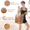 Beach Tote Bag Women Swimming Mesh Shoulder Bags Multifunction Large-Capacity Foldable Travel Storage Bag Mesh Swim Bag