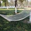 Mesh Hammock Brthable 350lb Load Bring Prevent Rollover Hand Woven Cotton Rope Hammock with Sprder Bar for Yard Patio