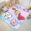 BT21 Cartoon Characters Carpet with Cute Animals On Colorful Design Suitable for Use As an Anti-slip for Living Room Bedroom Sofas