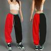 Women High Waist Contrasting Colors Hip Hop Loose Sweatpants Loose Casual Harem Pants Plus Size