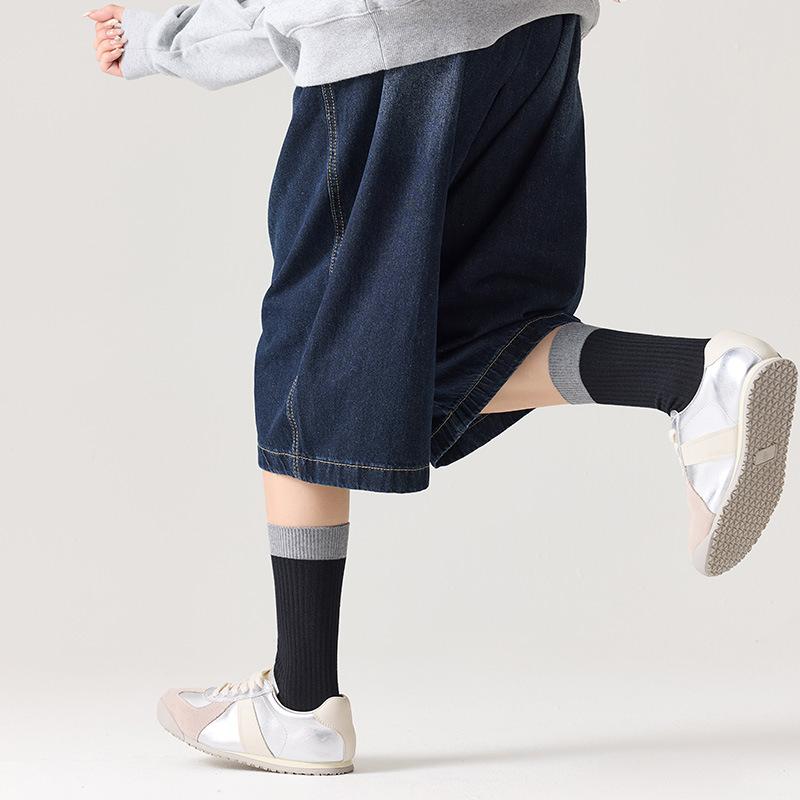Spring and Autumn Cotton Women's Color-Plaid Round-Tip Leisure Stockings Without Bones Anti-Spillage Sports Socks
