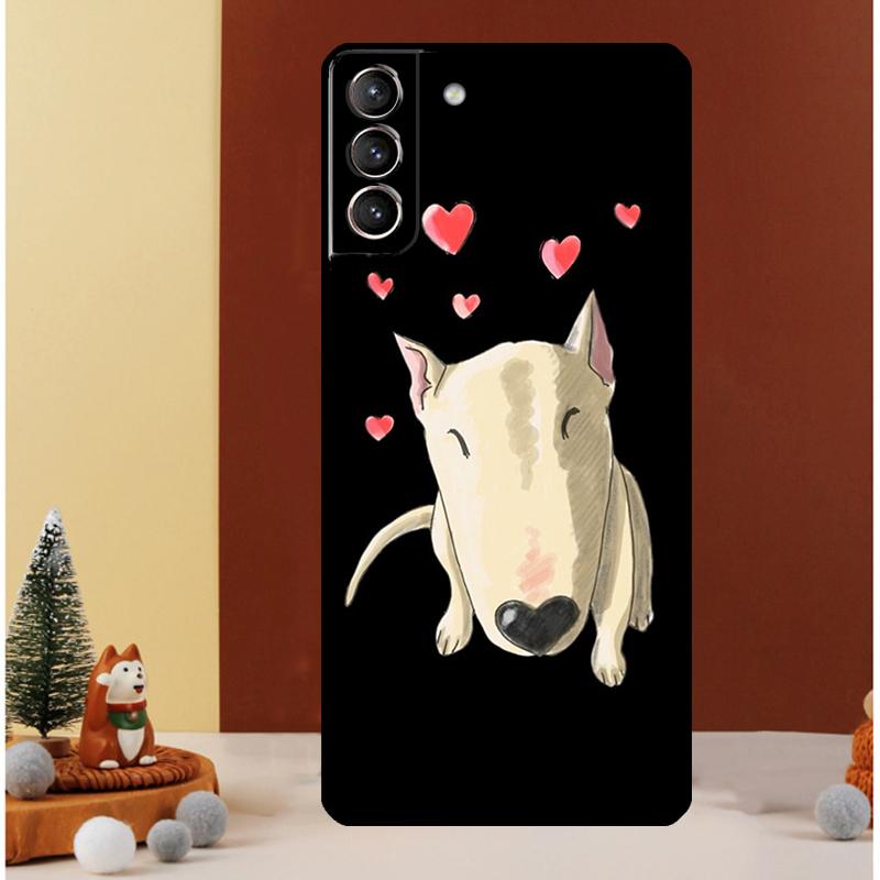 English Bull Terrier Dog Case For Samsung Galaxy S24 Ultra S23 S22 S21 S20 FE Note 20 S8 S9 S10 Note 10 Plus Cover