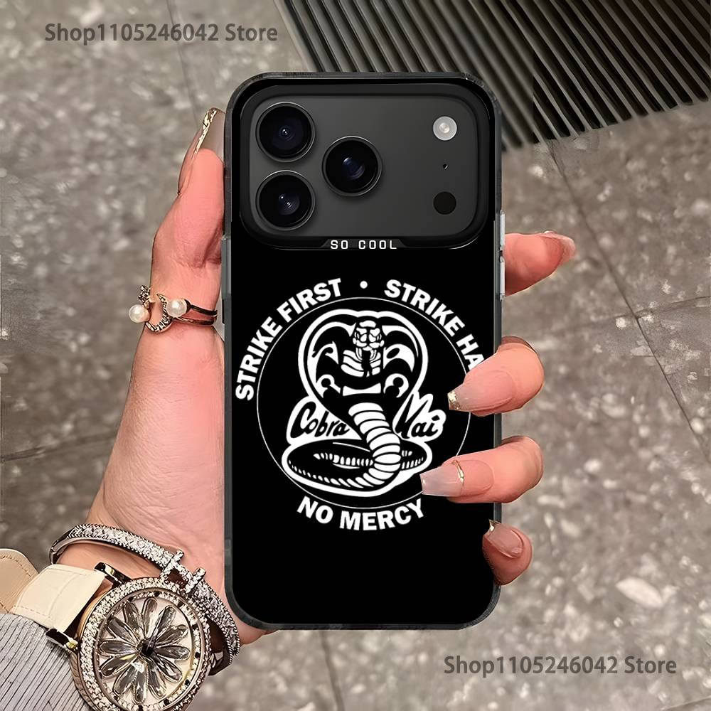 

C-Cobra Kai Snake Black Matte Shockproof CoverPhone Case For iPhone 17,16,15,14,13,12,11,Pro,XS,Max,Plus,Mini,SE4,E iPhone11PRO