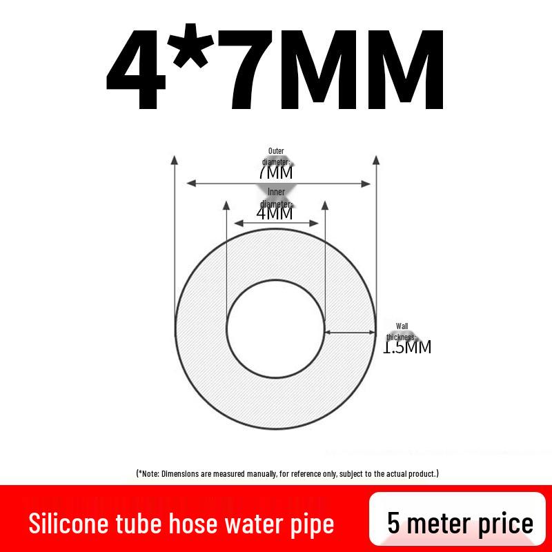 Elastic Tear-Resistant Transparent Silicone Water Hose - Odorless & High-Temperature Resistant for Household Water Dispensers