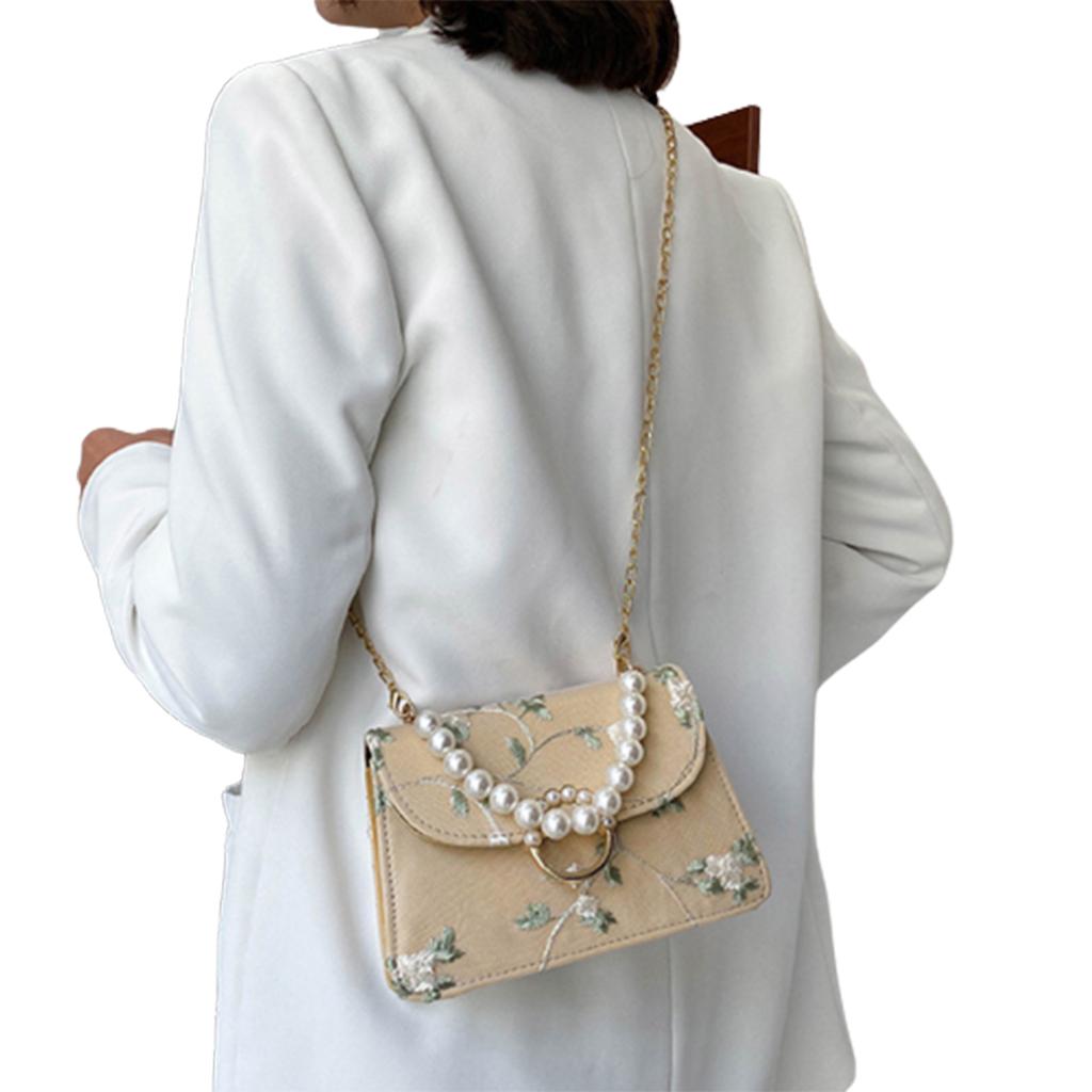 Elegant Women's Lace Embroidery Handbag Stylish and Versatile Shoulder Bag for Trendy Ladies