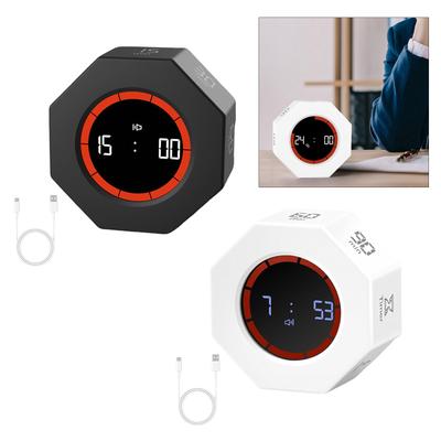 Automatic Rotating Quiet Timer Rechargeable Visual Countdown Device ABS Texture Suitable for Kitchen Work Focusing