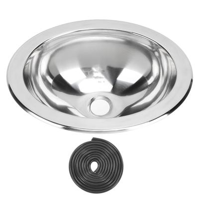 Single Bowl Bar Sink 340 X 270 X 120mm Polished Stainless Steel Kitchen Sink with 40mm Drain Hole for Boat Caravan RV