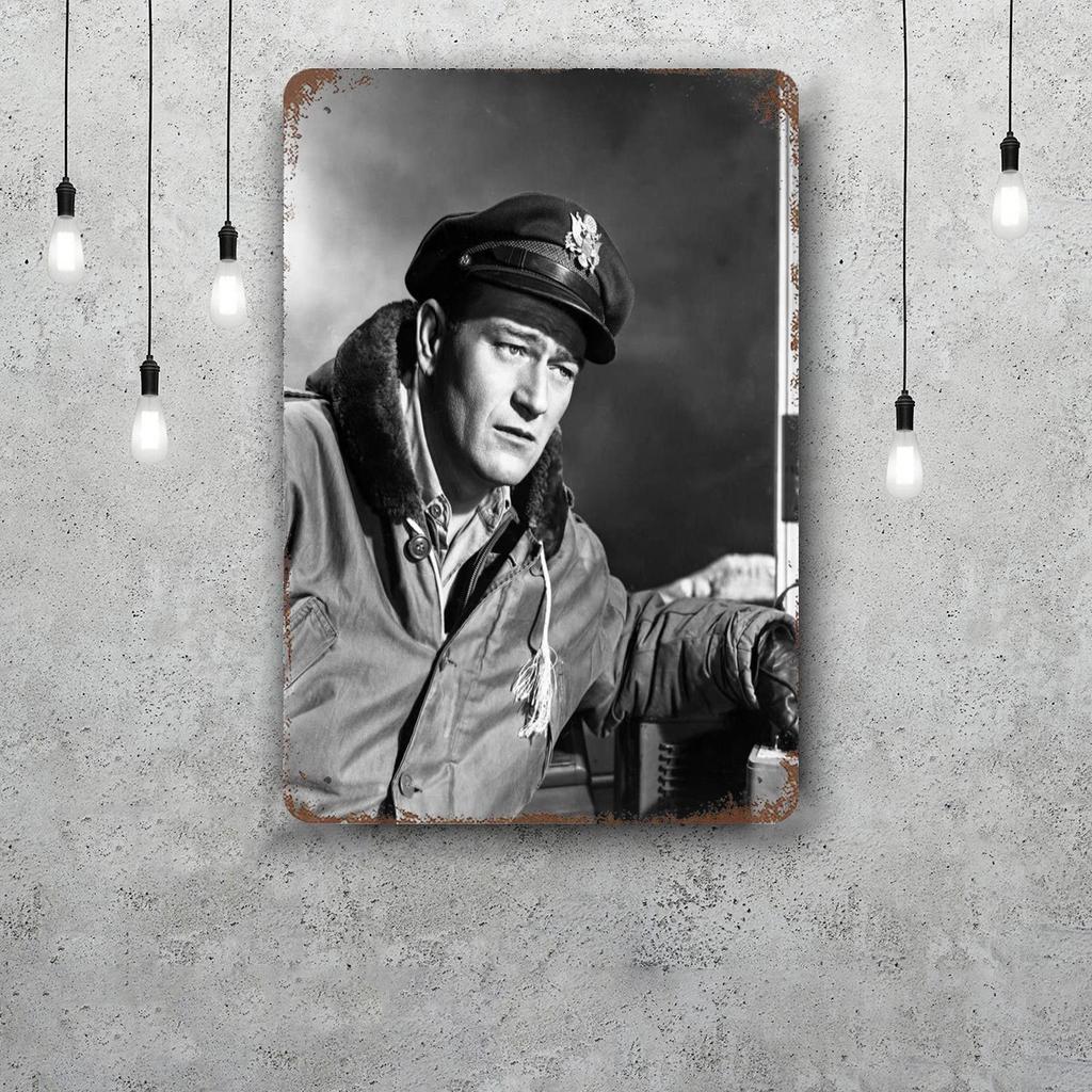 john wayne Classic Poster Rusty Metal Plaque Retro Decorative Plate Bar Man Cave Garage Club Metal Sign Wall Decoration