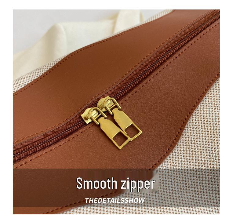 2024 Women's Fashionable Canvas Crossbody Tote - Stylish, Large Capacity for Commutes