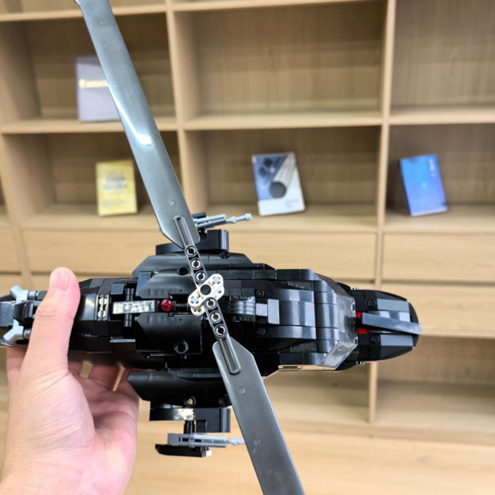Modello Militare Mattoncini da Costruzione Moc Elicottero Operazioni Speciali Air Wolf Blocchi Tecnologici Regali Festa di Natale Regali per Feste