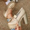 Fashion Fashion Tassel Metal Decor Super High Heels Shoes for Women 2025 New Slip On Chunky Platform Pumps Woman Gold Silver Party Shoes