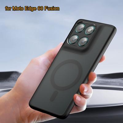 For Magsafe Shockproof Matte Case for Motorola Moto Edge 60 Fusion Magnetic Wireless Charging Hard Bumper Shell XT2503-4